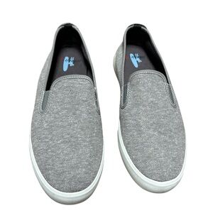 NWOT Johnnie-O Gray Slip-On Boat Shoes with Clean Design